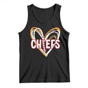 KC Game Day Tank Top Retro Sports Fan Football Team Heart Graphic TS10 Black Print Your Wear