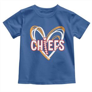 KC Game Day Toddler T Shirt Retro Sports Fan Football Team Heart Graphic TS10 Royal Blue Print Your Wear