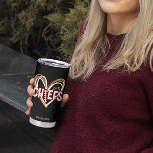 KC Game Day Tumbler Cup Retro Sports Fan Football Team Heart Graphic TS10 Print Your Wear