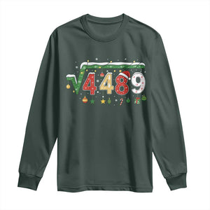 Math 67 Meme Funny Six Seven Funny Christmas Long Sleeve Shirt Funny Math Teacher Teen Slang Boys Kids Xmas Pajamas TS10 Dark Forest Green Print Your Wear