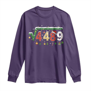 Math 67 Meme Funny Six Seven Funny Christmas Long Sleeve Shirt Funny Math Teacher Teen Slang Boys Kids Xmas Pajamas TS10 Purple Print Your Wear