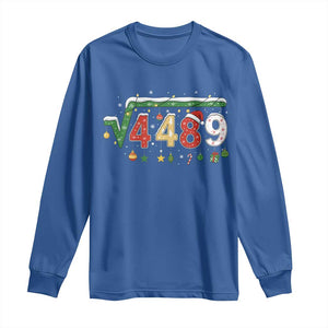 Math 67 Meme Funny Six Seven Funny Christmas Long Sleeve Shirt Funny Math Teacher Teen Slang Boys Kids Xmas Pajamas TS10 Royal Blue Print Your Wear