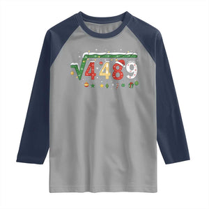 Math 67 Meme Funny Six Seven Funny Christmas Raglan Shirt Funny Math Teacher Teen Slang Boys Kids Xmas Pajamas TS10 Sport Gray Navy Print Your Wear