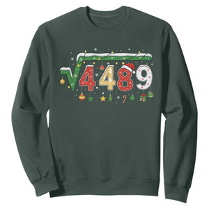 Math 67 Meme Funny Six Seven Funny Christmas Sweatshirt Funny Math Teacher Teen Slang Boys Kids Xmas Pajamas TS10 Dark Forest Green Print Your Wear
