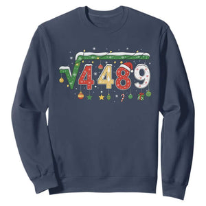 Math 67 Meme Funny Six Seven Funny Christmas Sweatshirt Funny Math Teacher Teen Slang Boys Kids Xmas Pajamas TS10 Navy Print Your Wear