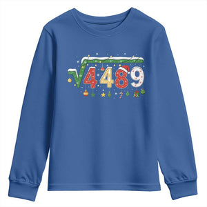 Math 67 Meme Funny Six Seven Funny Christmas Youth Sweatshirt Funny Math Teacher Teen Slang Boys Kids Xmas Pajamas TS10 Royal Blue Print Your Wear