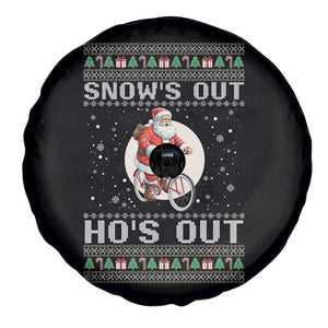 Funny Santa Christmas Spare Tire Cover Snows Out Hos Out Ugly Xmas TS10 Print Your Wear