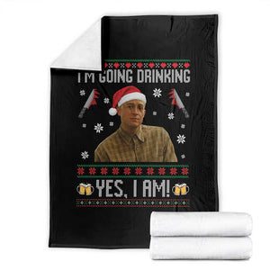 Charlie Hunnam Ed Gein Ugly Christmas Throw Blanket Monster Movie I'm Going Drinking TS10 Black Print Your Wear