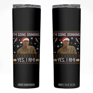 Charlie Hunnam Ed Gein Ugly Christmas Skinny Tumbler Monster Movie I'm Going Drinking TS10 Black Print Your Wear