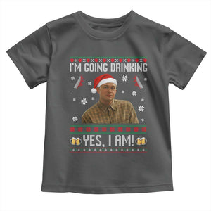 Charlie Hunnam Ed Gein Ugly Christmas Toddler T Shirt Monster Movie I'm Going Drinking TS10 Dark Heather Print Your Wear
