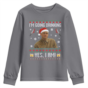 Charlie Hunnam Ed Gein Ugly Christmas Youth Sweatshirt Monster Movie I'm Going Drinking TS10 Charcoal Print Your Wear
