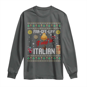 Leg Lamp Christmas Long Sleeve Shirt Funny Ugly Xmas Fra Gee Lay TS10 Dark Heather Print Your Wear