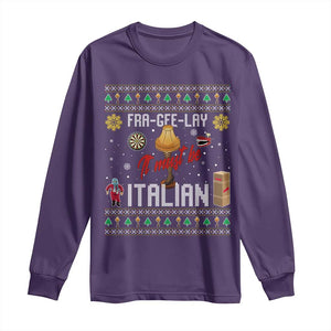 Leg Lamp Christmas Long Sleeve Shirt Funny Ugly Xmas Fra Gee Lay TS10 Purple Print Your Wear