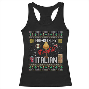Leg Lamp Christmas Racerback Tank Top Funny Ugly Xmas Fra Gee Lay TS10 Black Print Your Wear