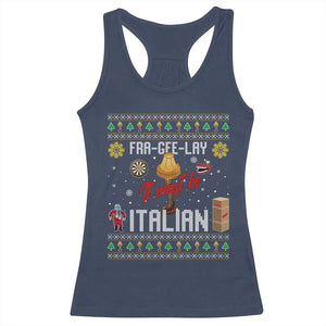 Leg Lamp Christmas Racerback Tank Top Funny Ugly Xmas Fra Gee Lay TS10 Navy Print Your Wear