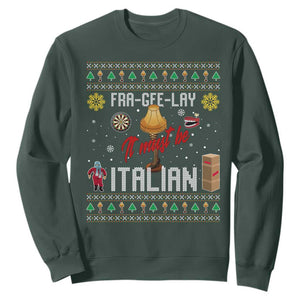 Leg Lamp Christmas Sweatshirt Funny Ugly Xmas Fra Gee Lay TS10 Dark Forest Green Print Your Wear