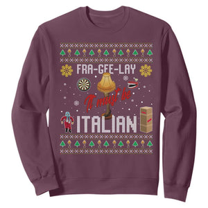 Leg Lamp Christmas Sweatshirt Funny Ugly Xmas Fra Gee Lay TS10 Maroon Print Your Wear