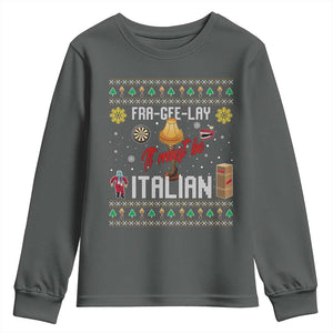 Leg Lamp Christmas Youth Sweatshirt Funny Ugly Xmas Fra Gee Lay TS10 Dark Heather Print Your Wear
