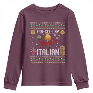 Leg Lamp Christmas Youth Sweatshirt Funny Ugly Xmas Fra Gee Lay TS10 Maroon Print Your Wear