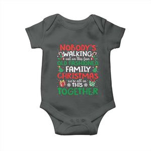Christmas Family Vacation Baby Onesie Nobodys Walking Out On This Fun Old Family TS10 Dark Heather Print Your Wear