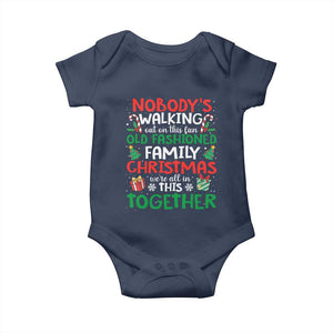 Christmas Family Vacation Baby Onesie Nobodys Walking Out On This Fun Old Family TS10 Navy Print Your Wear