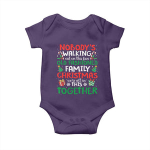 Christmas Family Vacation Baby Onesie Nobodys Walking Out On This Fun Old Family TS10 Purple Print Your Wear