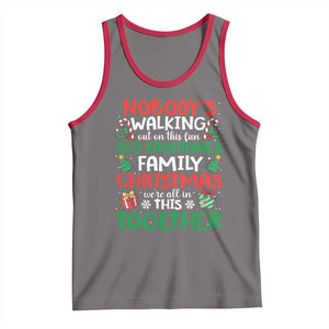 Christmas Family Vacation Tank Top Nobodys Walking Out On This Fun Old Family TS10 Deep Heather Red Print Your Wear