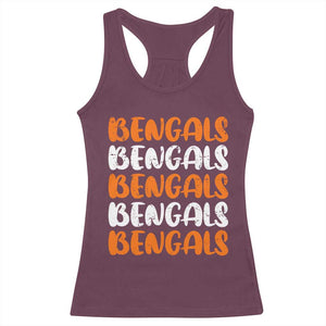 Vintage Bengal Racerback Tank Top Retro Novelty 90s Style TS10 Maroon Print Your Wear