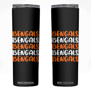 Vintage Bengal Skinny Tumbler Retro Novelty 90s Style TS10 Black Print Your Wear