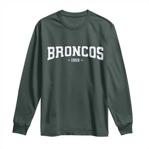 Vintage DFB Long Sleeve Shirt Classic Game Day Print Retro Varsity Football TS10 Dark Forest Green Print Your Wear