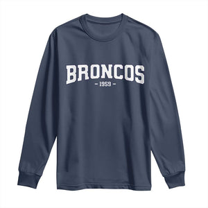 Vintage DFB Long Sleeve Shirt Classic Game Day Print Retro Varsity Football TS10 Navy Print Your Wear