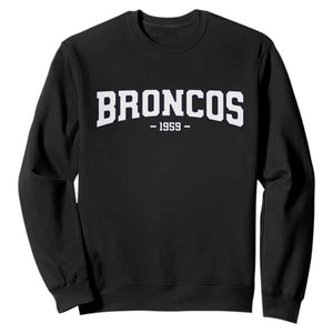 Vintage Broncos Sweatshirt Classic Game Day Print Retro Varsity Football TS10 Black Print Your Wear