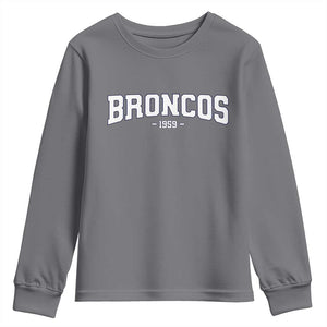 Vintage DFB Youth Sweatshirt Classic Game Day Print Retro Varsity Football TS10 Charcoal Print Your Wear