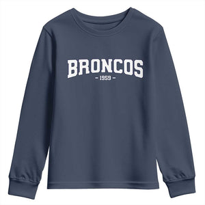 Vintage DFB Youth Sweatshirt Classic Game Day Print Retro Varsity Football TS10 Navy Print Your Wear