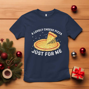 Funny Christmas Movie T Shirt Alone Kevin X-Mas Home A Lovely Cheese Pizza TS10 Navy Print Your Wear