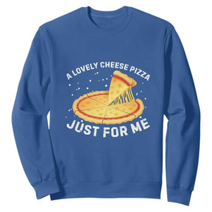 Funny Christmas Movie Sweatshirt Alone Kevin X-Mas Home A Lovely Cheese Pizza TS10 Royal Blue Print Your Wear