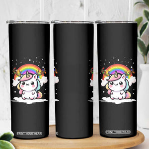 Unicorn Christmas Skinny Tumbler Cute Xmas Girls Rainbow TS10 Print Your Wear