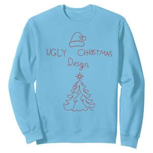 Funny Christmas Sweatshirt Ugly Tree Hand Drawn TS10 Sky Print Your Wear