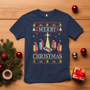 Funny Christmas T Shirt Merry Glizzmas Ugly Xmas TS10 Navy Print Your Wear