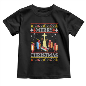 Funny Christmas Toddler T Shirt Merry Glizzmas Ugly Xmas TS10 Black Print Your Wear