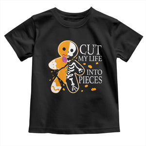 Gingerbread Christmas Toddler T Shirt Cut My Life Into Pieces Goth Black Aesthetics TS10 Black Print Your Wear