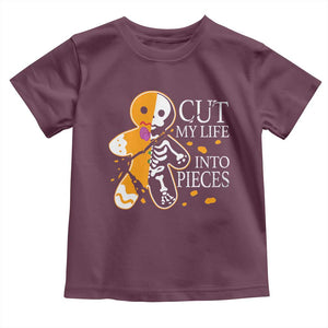 Gingerbread Christmas Toddler T Shirt Cut My Life Into Pieces Goth Black Aesthetics TS10 Maroon Print Your Wear