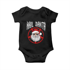 Hail Santa Christmas Baby Onesie Goth Christmas Horror Lover Gift TS10 Black Print Your Wear