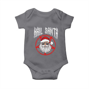 Hail Santa Christmas Baby Onesie Goth Christmas Horror Lover Gift TS10 Charcoal Print Your Wear