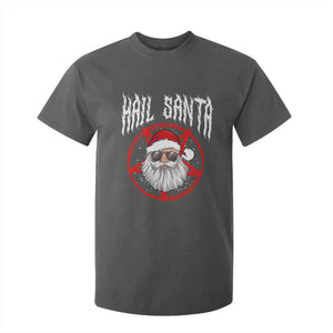 Hail Santa Christmas T Shirt For Kid Goth Christmas Horror Lover Gift TS10 Dark Heather Print Your Wear