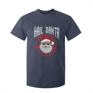 Hail Santa Christmas T Shirt For Kid Goth Christmas Horror Lover Gift TS10 Navy Print Your Wear
