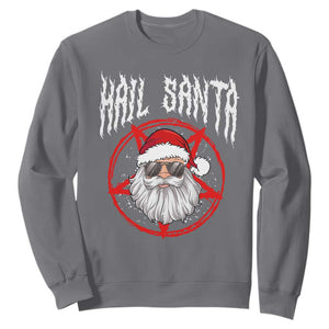 Hail Santa Christmas Sweatshirt Goth Christmas Horror Lover Gift TS10 Charcoal Print Your Wear