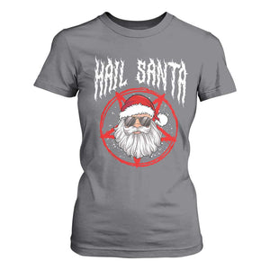 Hail Santa Christmas T Shirt For Women Goth Christmas Horror Lover Gift TS10 Charcoal Print Your Wear