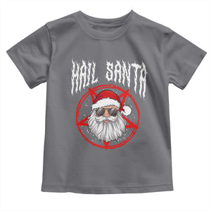 Hail Santa Christmas Toddler T Shirt Goth Christmas Horror Lover Gift TS10 Charcoal Print Your Wear
