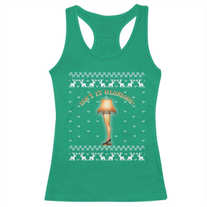 Funny Christmas Movie Racerback Tank Top Glorious Leg Lamp Ugly Gift TS10 Irish Green Print Your Wear